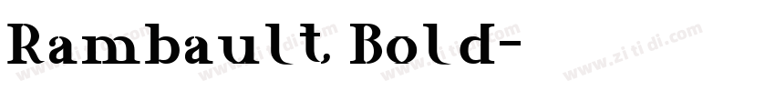 Rambault Bold字体转换